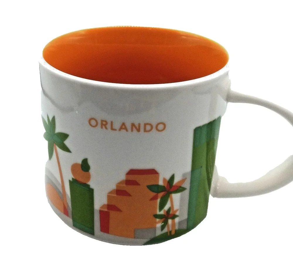 Starbucks ORLANDO You Are Here Collection Mug Coffee Cup 2017 Florida 14 Oz